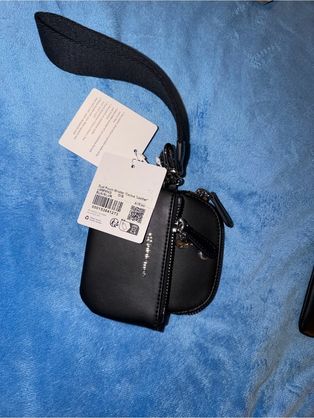lululemon athletica Black Dual-Pouch Wristlet with Strap